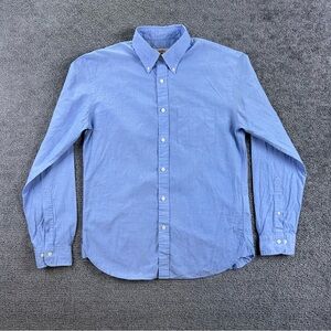 Brooks Brothers Red Fleece Men’s Medium Blue Solid Oxford Cloth Button Down